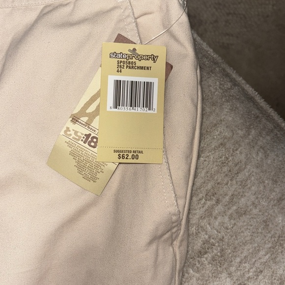 NWT 44 x 34 1/2 State Property Workwear #18153 Khaki Cargo extra tall pants $68 - Picture 5 of 9